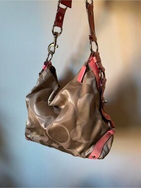 y2k pink and cream coach carly